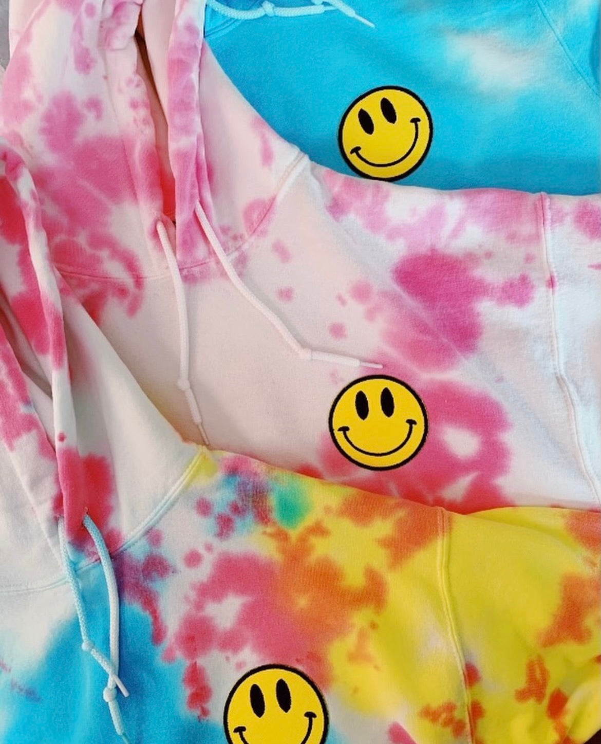 Tie-dye Smiley Face Sweatshirt