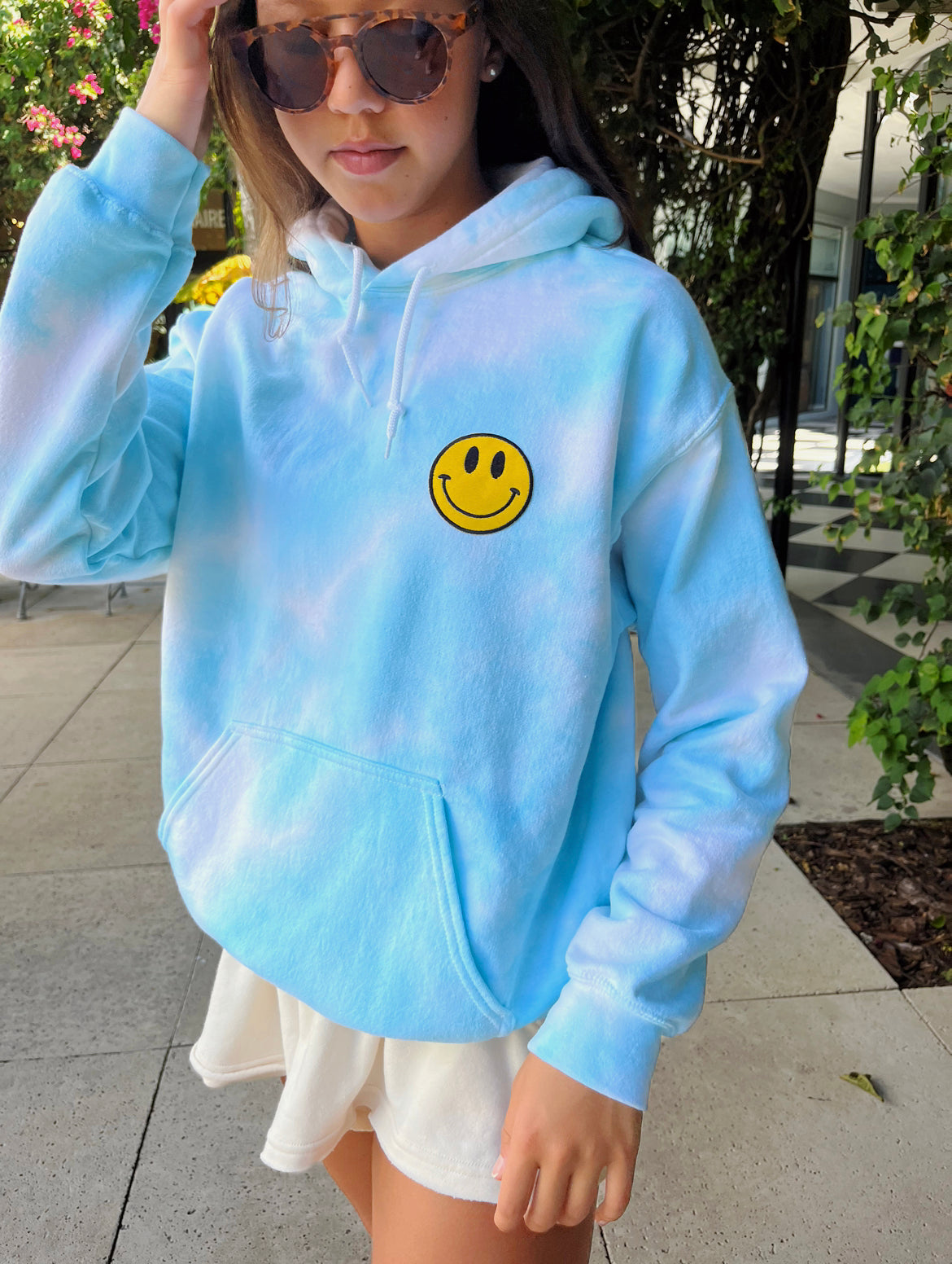 Tie-dye Smiley Face Sweatshirt